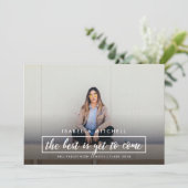 Das Beste ist noch zu kommen Foto Abschluss Ankündigung (Stehend Vorderseite)