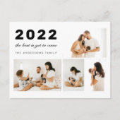 Das Beste ist noch zu kommen Neujahr 4 Foto Urlaub Postkarte (Vorderseite)