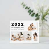 Das Beste ist noch zu kommen Neujahr 4 Foto Urlaub Postkarte (Stehend Vorderseite)