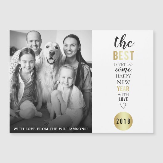 Das Beste ist, schon zu kommen Typografie-neues Magnetkarte (Vorderseite)