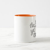 Das Beste ist, schon zu kommen Zweifarbige Tasse (Mittel)