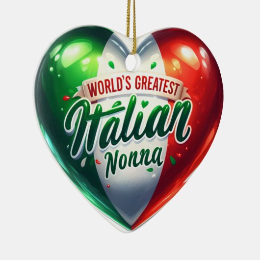 Das Beste italienische Nonnenherz der Welt Keramik Ornament (Rechts)