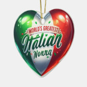 Das Beste italienische Nonnenherz der Welt Keramik Ornament (Links)