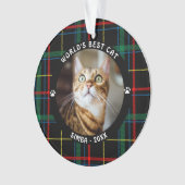 Das beste Jahr für Karierte CAT-Namen weltweit Ornament (Vorderseite)