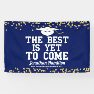 Das Beste kommt noch Blaue Graduiertenparty Banner