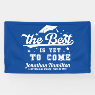 Das Beste kommt noch Blaue Graduiertenparty Banner