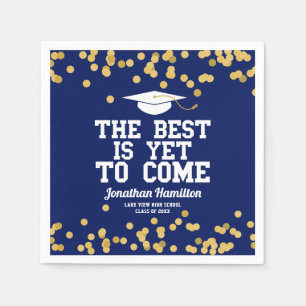 Das Beste kommt noch Blue Grad Party Serviette
