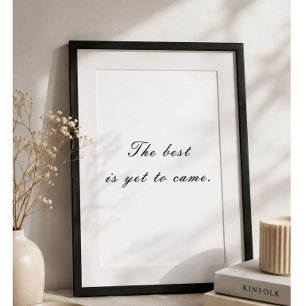 Das Beste kommt noch Minimalistische Motivations-W Poster