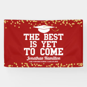 Das Beste kommt noch Rotes Abschlussfeier-Banner Banner