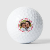 Das beste Mama-Happy Birthday Foto Golf Balls Golfball (Vorderseite)
