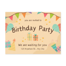 Das beste Modell für die Einladung zum Geburtstag