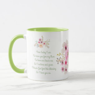 Das beste MUM Mütter Day Gedicht der Welt Rosa Blu Tasse