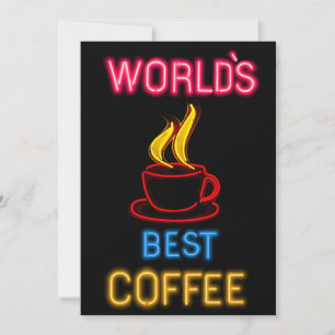 Das beste Neonzeichen der Welt für Kaffee Feiertagskarte