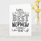 Das beste Nephew der Welt zum Geburtstag Karte (Gelbe Blume)
