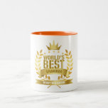 Das beste Oma der Welt, Großmutter-Spaß-Gold Zweifarbige Tasse<br><div class="desc">Das perfekte Geschenk für die weltbesten Oma,  Großmutter,  Oma,  Nan oder Nanny.Personalisieren Sie den Namen,  um ein einzigartiges Geschenk zu erstellen. Eine perfekte Art,  ihr zu zeigen,  wie phantastisch sie jeden Tag ist. von Thisisnotme© entwickelt</div>