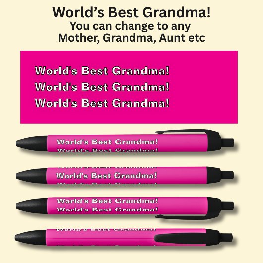 Das beste Oma der Welt! - Kann den Text ändern Kugelschreiber