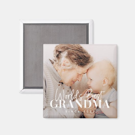 Das beste Oma der Welt seit 20XX Einfaches Chic-Fo Magnet (Vorderseite/Rückseite)