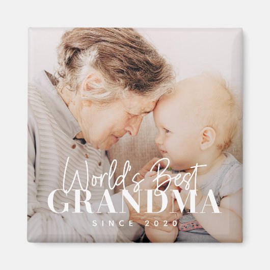 Das beste Oma der Welt seit 20XX Einfaches Chic-Fo Magnet (Vorne)