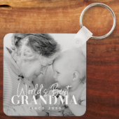 Das beste Oma der Welt seit 20XX Einfaches Chic-Fo Schlüsselanhänger (Rückseite)