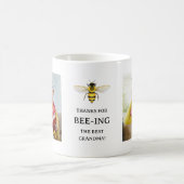 Das beste Oma | Einfache Niedliche Bienen und Foto Kaffeetasse (Mittel)