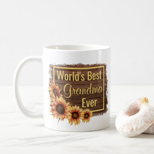 Das beste Oma-Foto der Welt Kaffeetasse (Mit Donut)