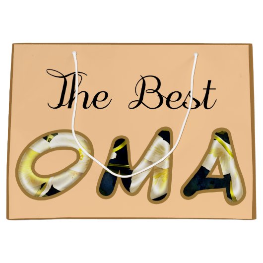 Das beste Oma-Geschenktüte Große Geschenktüte (Vorderseite)