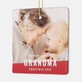 Das beste Oma Modernes Foto der Welt Keramikornament (Links)