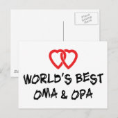 Das beste Oma & Opa Geschenk der Welt Postkarte (Vorne/Hinten)