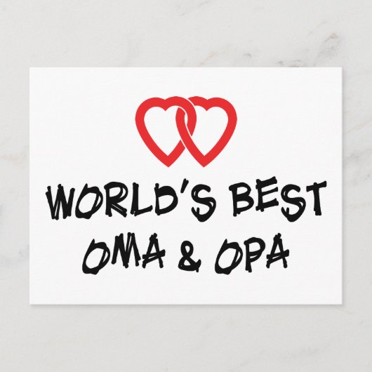Das beste Oma & Opa Geschenk der Welt Postkarte (Vorderseite)