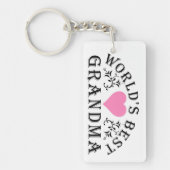 Das beste Oma Rosa Herz der Welt Schlüsselanhänger (Vorderseite)