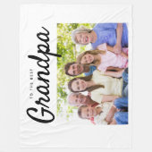 Das beste Opa Custom Foto Fleecedecke (Vorderseite)