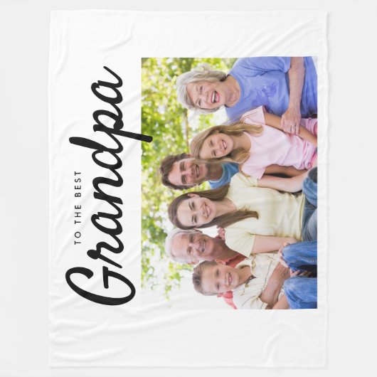 Das beste Opa Custom Foto Fleecedecke (Vorderseite)