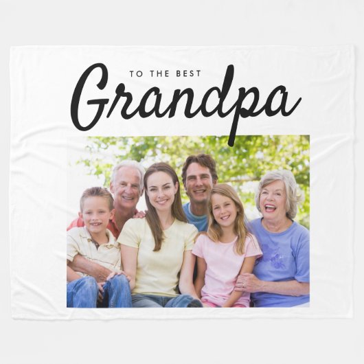 Das beste Opa Custom Foto Fleecedecke (Vorderseite (Horizontal))