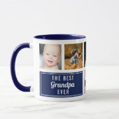Das beste Opa-Foto aller Zeiten für blaue Collage Tasse (Links)