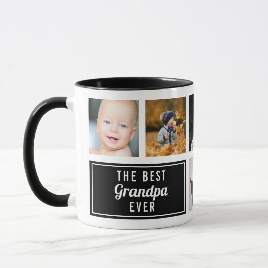 Das beste Opa-Foto aller Zeiten für Schwarze Colla Tasse (Links)