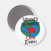 Das Beste Opa Heart der Welt Magnet (Vorderseite/Rückseite)