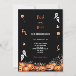 DAS BESTE ORANGE- UND GRAUES-HALLOWEEN-PARTY EINLADUNG