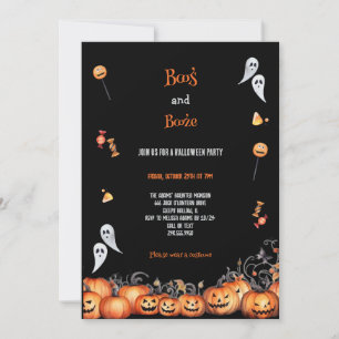 DAS BESTE ORANGE- UND GRAUES-HALLOWEEN-PARTY EINLADUNG