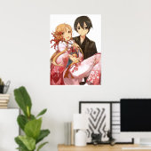 Das beste Paar Kirito und Asuna zum Schwert Kunst  Poster (Heimbüro)