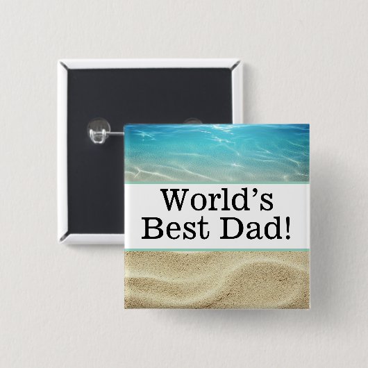 Das beste Papa-Button der Welt Button (Vorne & Hinten)