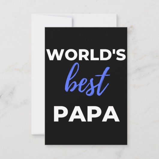 Das beste Papa der Welt Dankeskarte (Vorderseite)