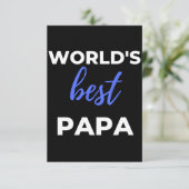 Das beste Papa der Welt Dankeskarte (Stehend Vorderseite)