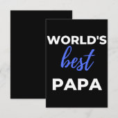 Das beste Papa der Welt Dankeskarte (Vorne/Hinten)