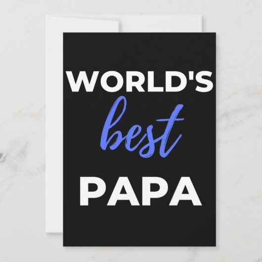 Das beste Papa der Welt Dankeskarte (Vorderseite)