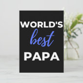 Das beste Papa der Welt Dankeskarte (Stehend Vorderseite)