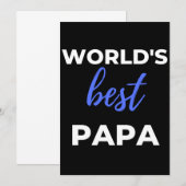 Das beste Papa der Welt Dankeskarte (Vorne/Hinten)
