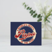 Das beste Papa der Welt Postkarte (Stehend Vorderseite)