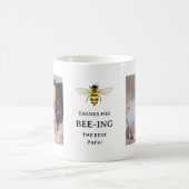 Das beste Papa | Einfache Niedliche Bienen und Fot Kaffeetasse (Mittel)
