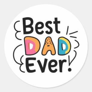 Das beste Papa-Geschenk. Vatertag Runder Aufkleber
