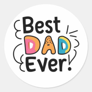 Das beste Papa-Geschenk. Vatertag Runder Aufkleber